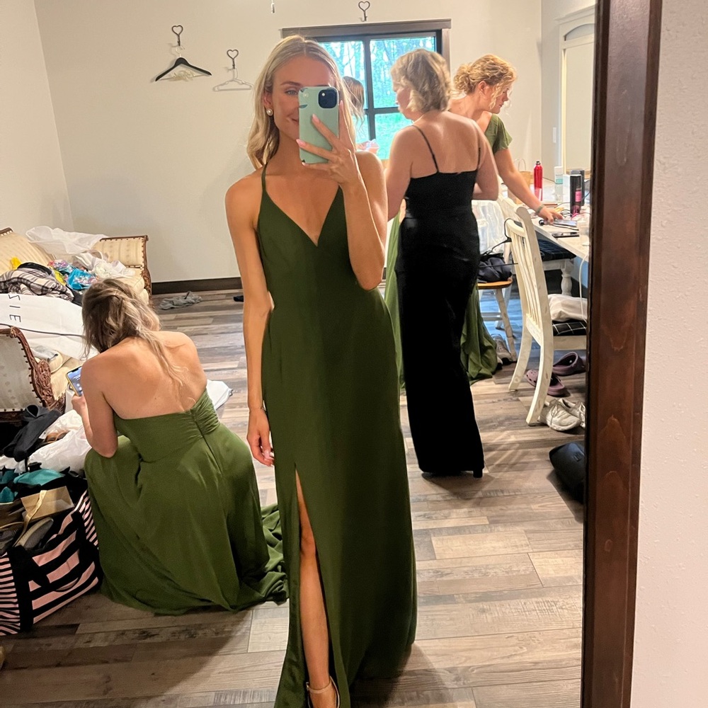 Wore this dress 1 time for a wedding. It is completely clean and in great shape!